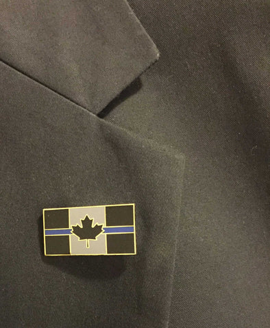 Thin Blue Line Canada Flag - Lapel Pin
