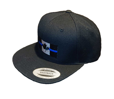 Thin Blue Line Canada Flag - Snapback Hat - embroidered