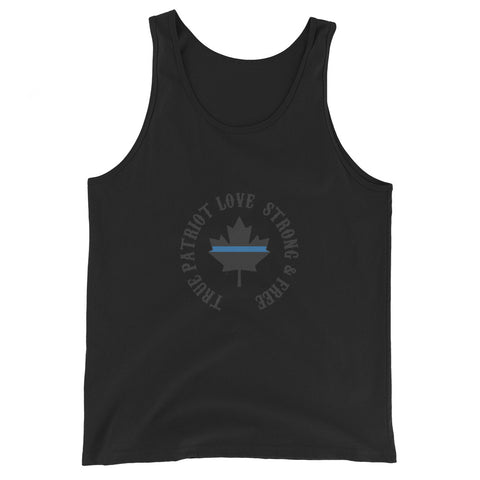 Thin Blue Line Canada | True Patriot Love | Strong & Free | Unisex Tank Top